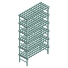 Kunststoffregal REA Euro Design 2250x1500x500 mm (HxBxT) 6 Ebenen