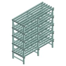 Kunststoffregal REA Euro Design 2250x1500x600 mm (HxBxT) 5 Ebenen