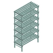 Kunststoffregal REA Euro Design 2250x1500x600 mm (HxBxT) 6 Ebenen
