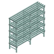 Kunststoff Regal REA Euro Design 2250x1800x500 mm (HxBxT) 5 Ebenen