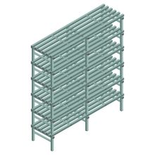 Kunststoffregal REA Euro Design 2250x1800x600 mm (HxBxT) 6 Ebenen
