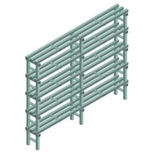 Kunststoffregal REA Euro Design 2250x2000x300 mm (HxBxT) 5 Ebenen