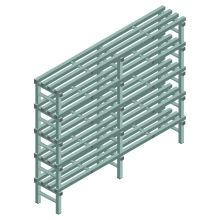 Kunststoffregal REA Euro Design 2250x2000x400 mm (HxBxT) 5 Ebenen