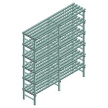 Kunststoffregal REA Euro Design 2250x2000x500 mm (HxBxT) 6 Ebenen