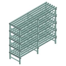 Kunststoffregal REA Euro Design 2250x2000x600 mm (HxBxT) 5 Ebenen