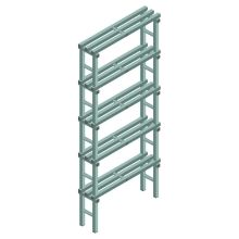 Kunststoffregal REA Euro Design 2450x1000x300 mm (HxBxT) 5 Ebenen