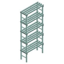 Kunststoffregal REA Euro Design 2450x1000x400 mm (HxBxT) 5 Ebenen