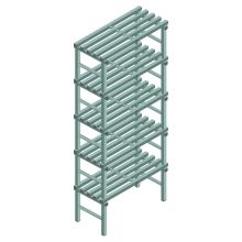 Kunststoffregal REA Euro Design 2450x1000x500 mm (HxBxT) 5 Ebenen