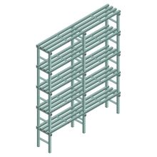 Kunststoffregal REA Euro Design 2450x2000x400 mm (HxBxT) 5 Ebenen