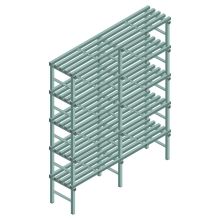 Kunststoffregal REA Euro Design 2450x2000x500 mm (HxBxT) 5 Ebenen