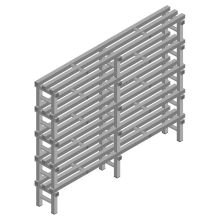 Kunststoffregal REA Euro grau 1450x1800x300 mm (HxBxT) 5 Ebenen