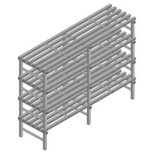 Kunststoffregal REA Euro grau 1450x1800x600 mm (HxBxT) 4 Ebenen