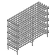 Kunststoffregal REA Euro grau 1450x1800x600 mm (HxBxT) 5 Ebenen