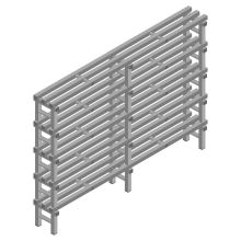 Kunststoffregal REA Euro Grey 1450x2000x300 mm (HxBxT) 5 Ebenen