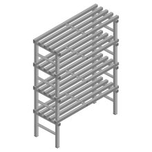 Kunststoffregal REA Euro grey 1600x1200x500 mm (HxBxT) 4 Ebenen