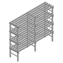 Kunststoffregal REA Euro grey 1600x2000x500 mm (HxBxT) 4 Ebenen