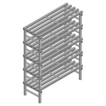 Kunststoffregal REA Euro Grey 1650x1200x500 mm (HxBxT) 5 Ebenen