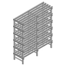 Kunststoffregal REA Euro grau 1750x1500x500 mm (HxBxT) 6 Ebenen