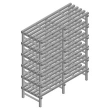 Kunststoffregal REA Euro Grey 1750x1500x600 mm (HxBxT) 6 Ebenen