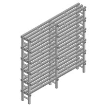 Kunststoffregal REA Euro grau 1750x1800x300 mm (HxBxT) 6 Ebenen