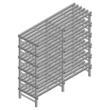 Kunststoffregal REA Euro grau 1750x1800x600 mm (HxBxT) 6 Ebenen