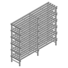 Kunststoffregal REA Euro grau 1750x2000x500 mm (HxBxT) 6 Ebenen