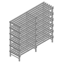 Kunststoffregal REA Euro grau 1750x2000x600 mm (HxBxT) 6 Ebenen