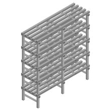 Kunststoffregal REA Euro Grey 1850x1500x500 mm (HxBxT) 5 Ebenen