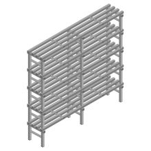 Kunststoffregal REA Euro grau 1850x2000x400 mm (HxBxT) 5 Ebenen