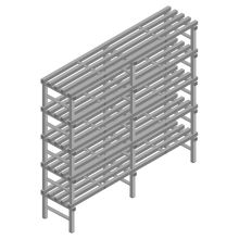 Kunststoffregal REA Euro grau 1850x2000x500 mm (HxBxT) 5 Ebenen