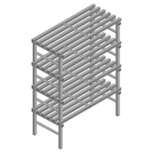 Kunststoffregal REA Euro Grey 1900x1200x600 mm (HxBxT) 4 Ebenen