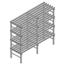 Kunststoffregal REA Euro Grey 1900x1800x600 mm (HxBxT) 4 Ebenen