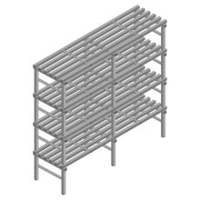 Kunststoffregal REA Euro grau 1900x2000x600 mm (HxBxT) 4 Ebenen
