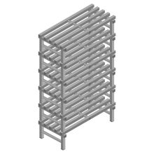 Kunststoffregal REA Euro grau 2000x1000x500 mm (HxBxT) 6 Ebenen