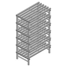 Kunststoffregal REA Euro grau 2000x1000x600 mm (HxBxT) 6 Ebenen