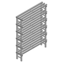 Kunststoffregal REA Euro grau 2000x1200x300 mm (HxBxT) 6 Ebenen