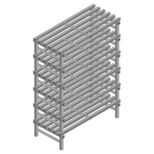 Kunststoffregal REA Euro Grey 2000x1200x600 mm (HxBxT) 6 Ebenen