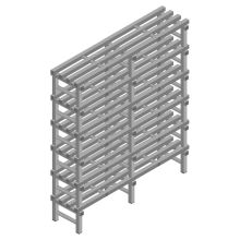 Kunststoffregal REA Euro grau 2000x1500x400 mm (HxBxT) 6 Ebenen