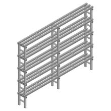 Kunststoffregal REA Euro grau 2050x1800x300 mm (HxBxT) 5 Ebenen