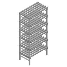 Kunststoffregal REA Euro grau 2250x1000x600 mm (HxBxT) 6 Ebenen