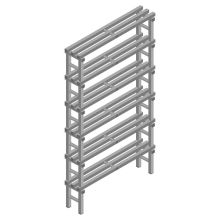 Kunststoffregal REA Euro grey 2250x1200x300 mm (HxBxT) 6 Ebenen