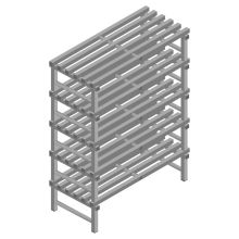 Kunststoffregal REA Euro grey 2250x1200x600 mm (HxBxT) 5 Ebenen