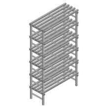 Kunststoffregal REA Euro grau 2250x1500x500 mm (HxBxT) 6 Ebenen
