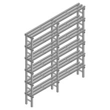Kunststoffregal REA Euro grau 2250x1800x300 mm (HxBxT) 6 Ebenen