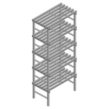 Kunststoffregal REA Euro grau 2450x1000x600 mm (HxBxT) 5 Ebenen