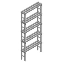 Kunststoff-Regal REA Euro grau 2450x1500x300 mm (HxBxT) 5 Ebenen
