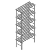 Kunststoffregal REA Euro Grey 2450x1800x500 mm (HxBxT) 5 Ebenen