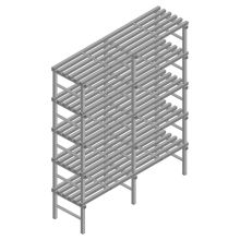 Kunststoffregal REA Euro grau 2450x2000x600 mm (HxBxT) 5 Ebenen
