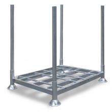 Stapelregal, Einzelstapelrack inklusive vier Rohre von 1500 mm 1545x1180x1330 mm (lxbxh) thermisch verzinkt