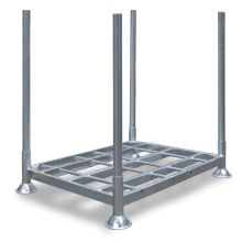 Stapelgestell, Stapelrack einfach inklusive vier Rungen von 1500 mm 1545x1180x1330 mm (HxBxT) thermisch verzinkt